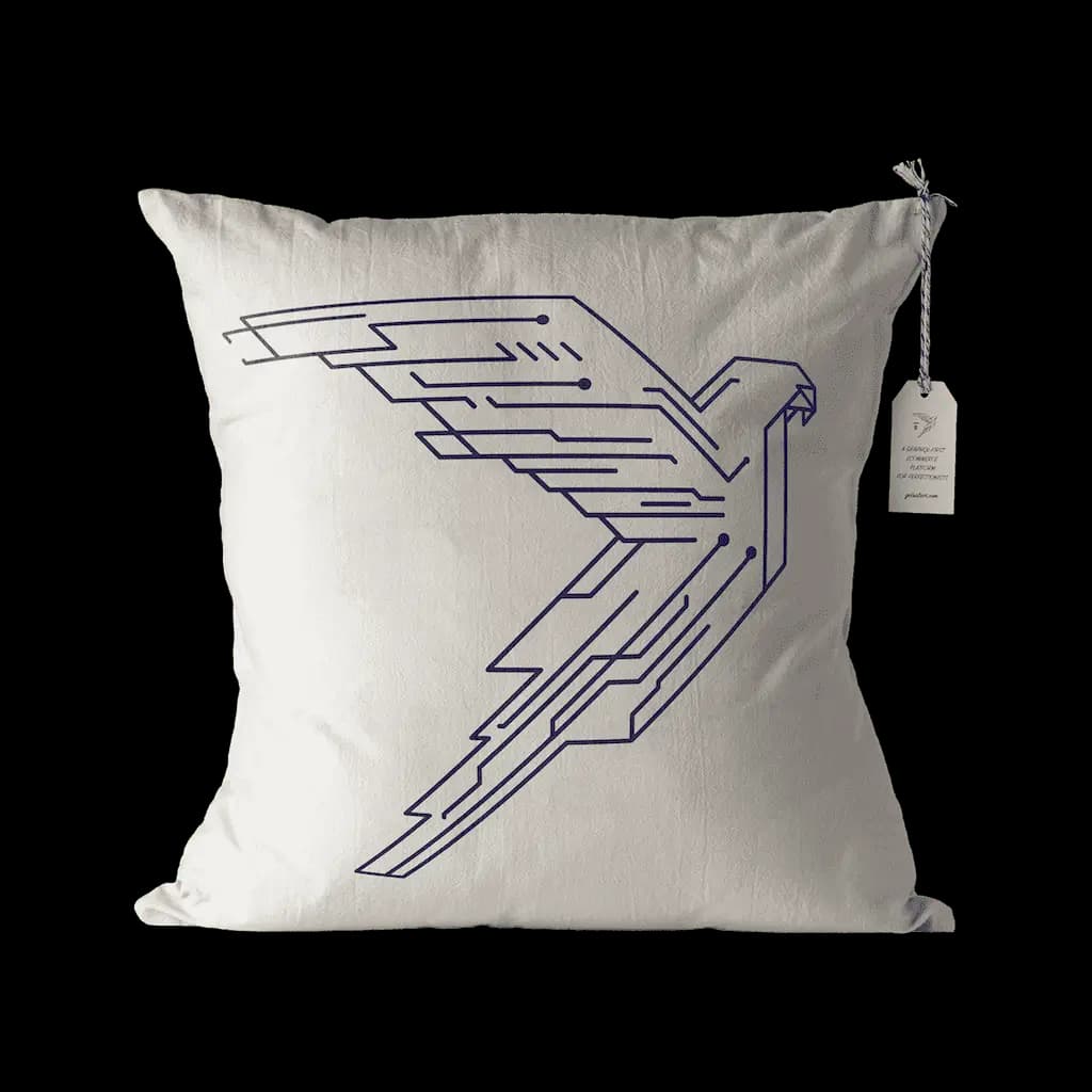White Parrot Cushion